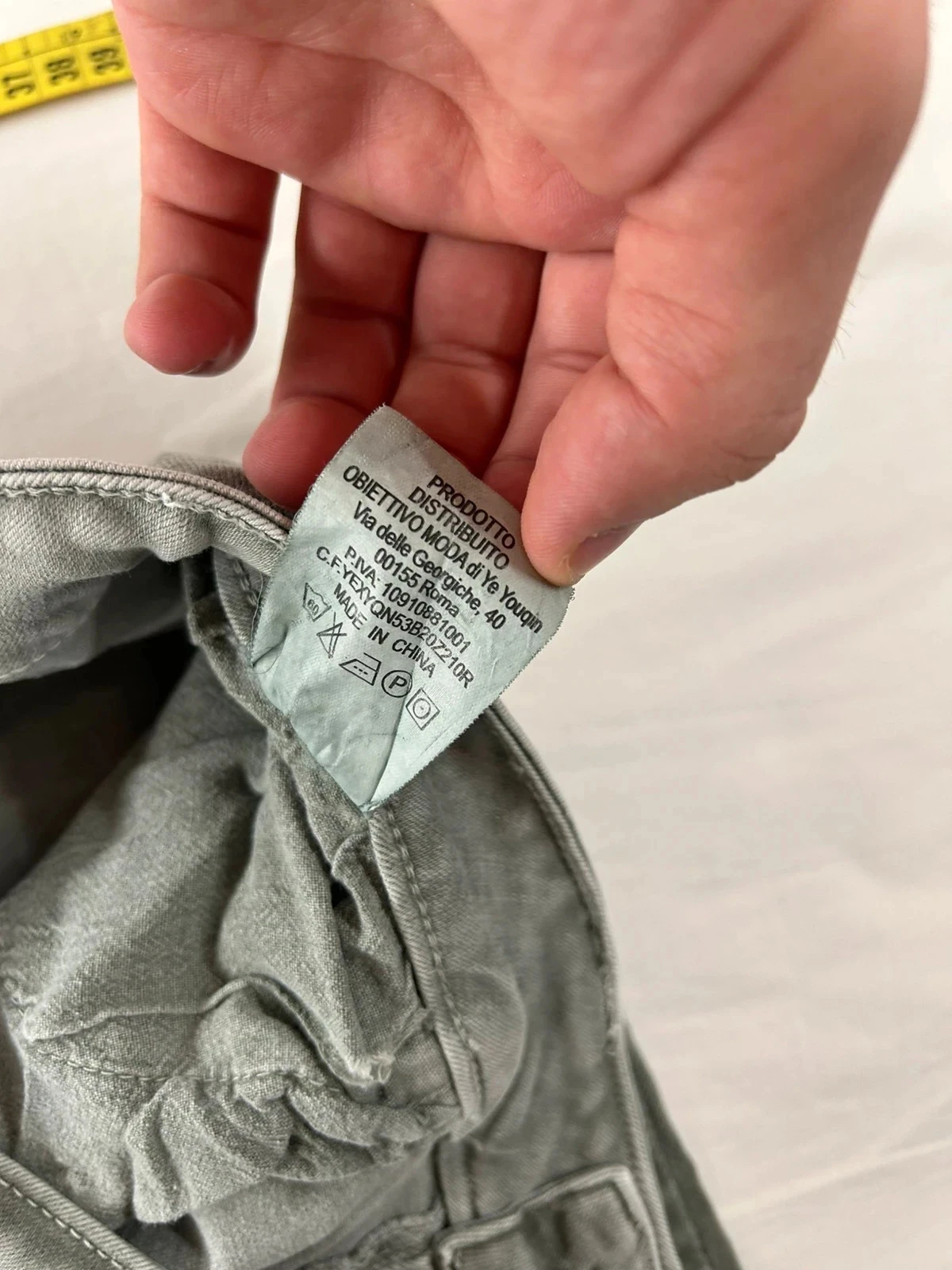 Grijze vintage obiettivo denim jeans – photo 10